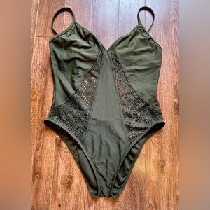 Mossimo Supply Co. Olive Lace Swimwear